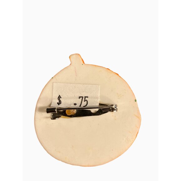 Halloween Pumpkin Pirate Brooch Pin Orange and Black Accessory - Picture 2 of 7